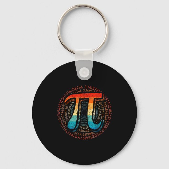 Math Is Simple As Pi Math Teacher Happy Pi Day Lov Keychain (Front)