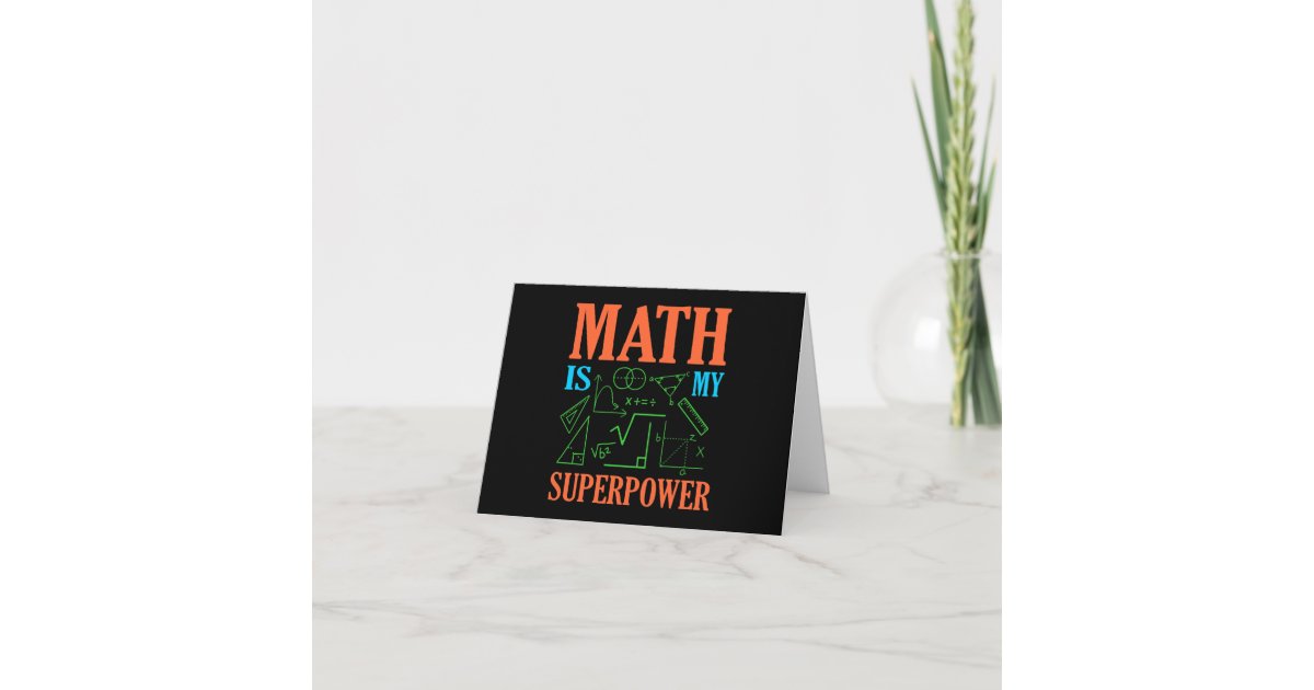 Math Is Superpower Teacher Mathematics Maths Invitation | Zazzle