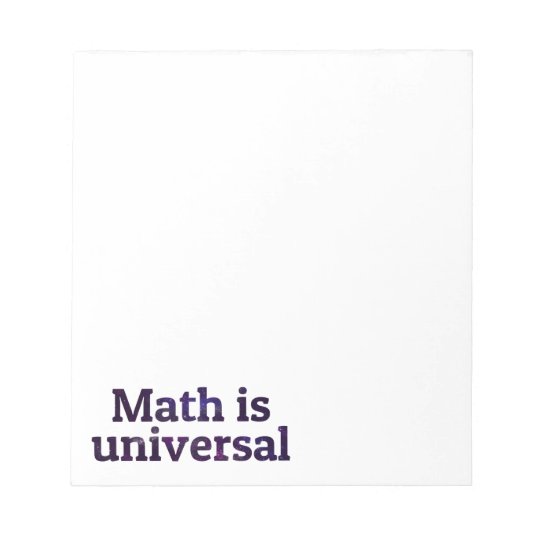 Math is universal galaxy notepad