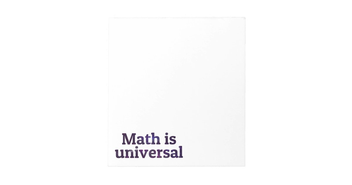 Math is universal galaxy notepad