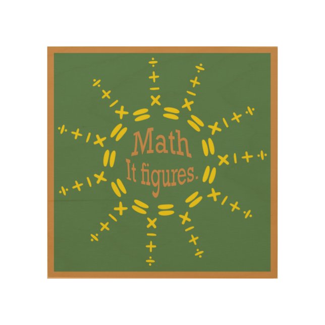 Math It Figures Wood Wall Art (Front)