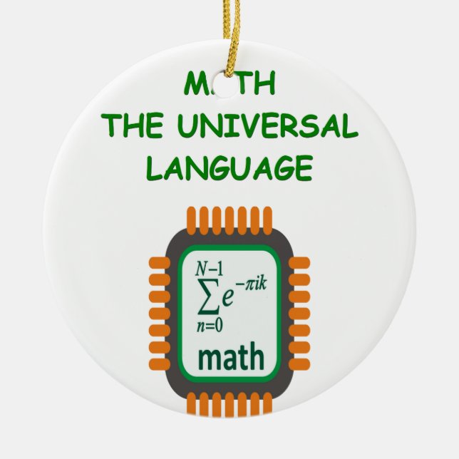 math joke ceramic ornament (Front)