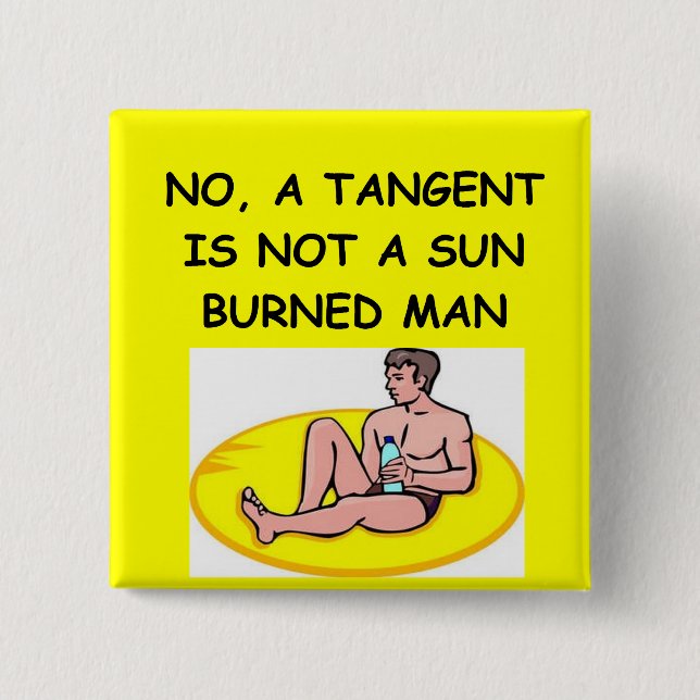 math joke pinback button (Front)