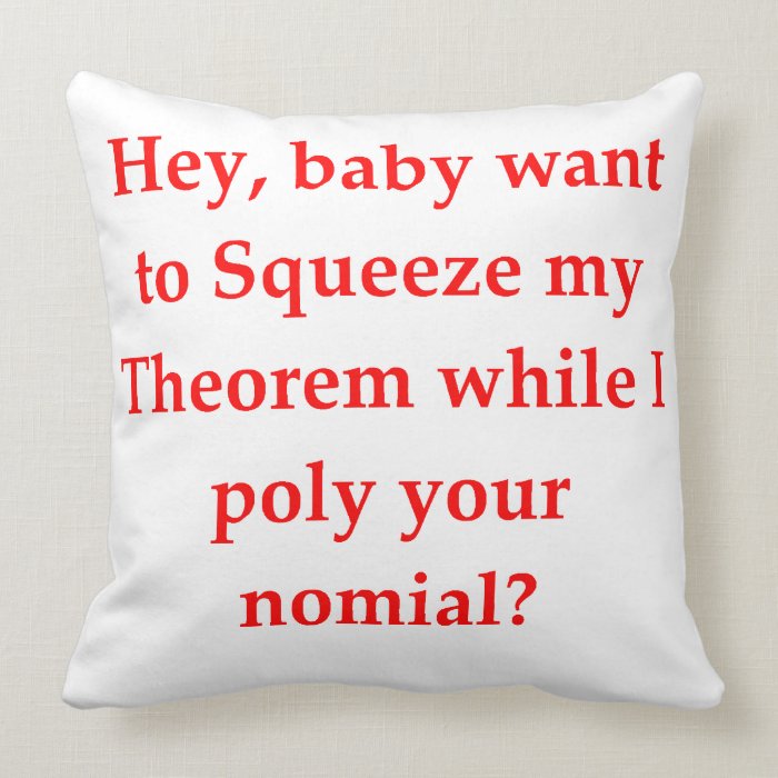 math joke throw pillows