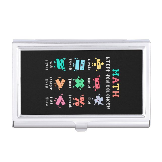 Math keeps you balanced business card case (Front)
