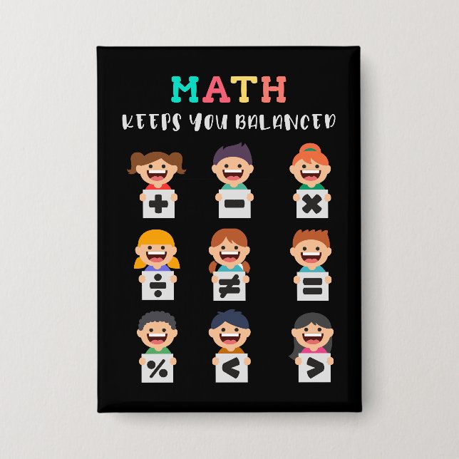 Math keeps you balanced button (Front)