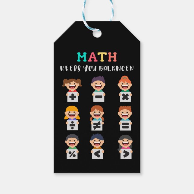 Math keeps you balanced gift tags (Front)