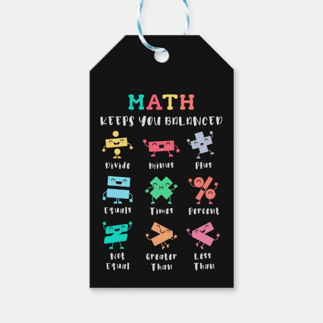 Math keeps you balanced gift tags (Front)