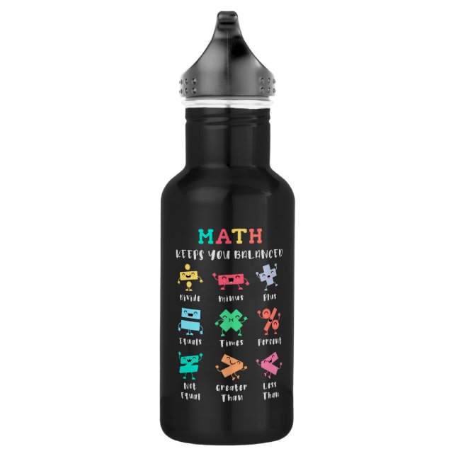 Math keeps you balanced stainless steel water bottle (Right)
