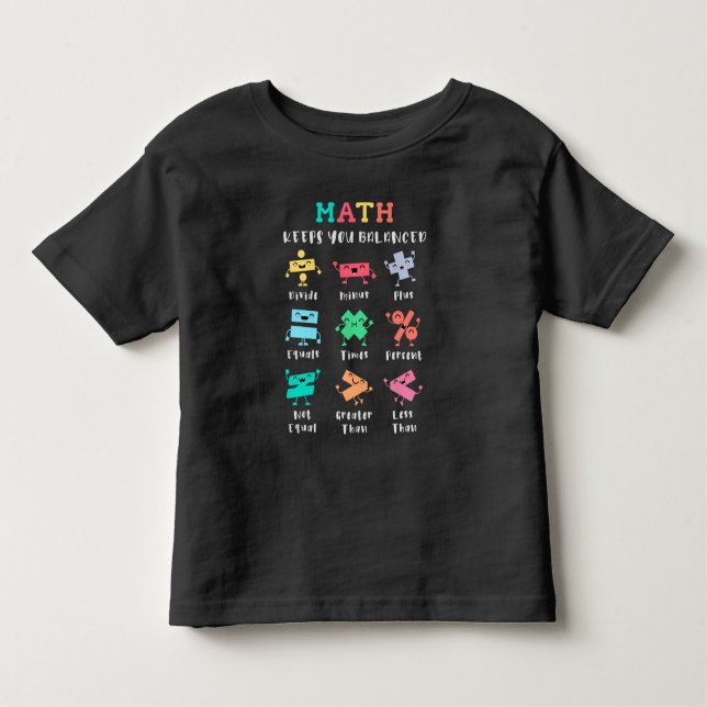 Math keeps you balanced toddler t-shirt (Front)