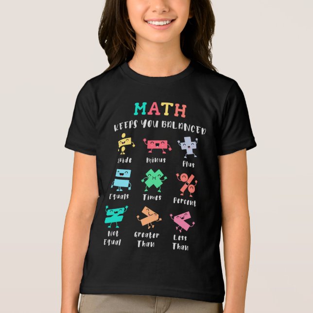 Math keeps you balanced Tri-Blend shirt (Front)