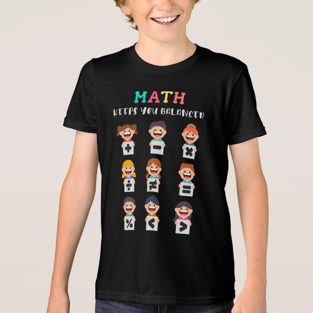 Math keeps you balanced Tri-Blend shirt (Front)