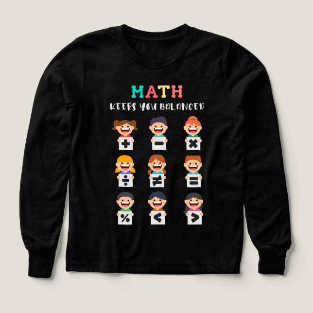 Math keeps you balanced Tri-Blend shirts (Design Front)