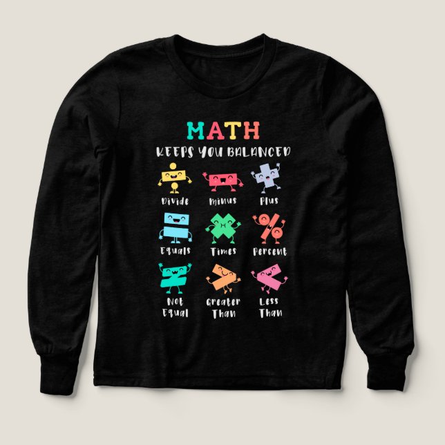 Math keeps you balanced Tri-Blend shirts (Design Front)