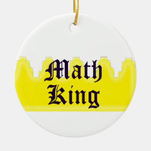 Math King Ceramic Ornament