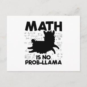 Math Lama   Mathematics Teacher School Gift Idea Postcard