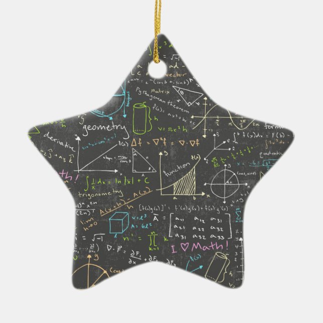 Math Lessons Ceramic Ornament (Front)