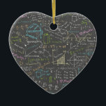 Math Lessons Ceramic Ornament<br><div class="desc">Dozens of equations from various fields of math!</div>