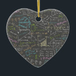 Math Lessons Ceramic Ornament<br><div class="desc">Dozens of equations from various fields of math!</div>