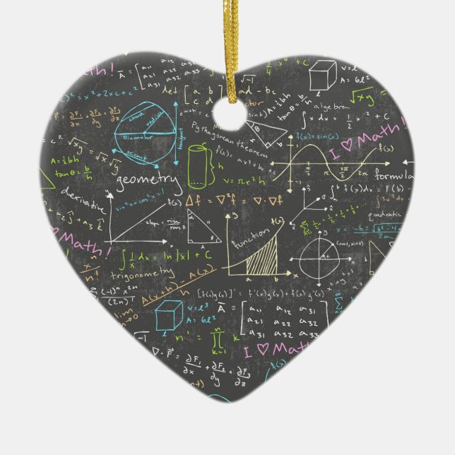 Math Lessons Ceramic Ornament (Front)