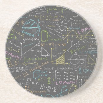 Math Lessons Coaster by robyriker at Zazzle