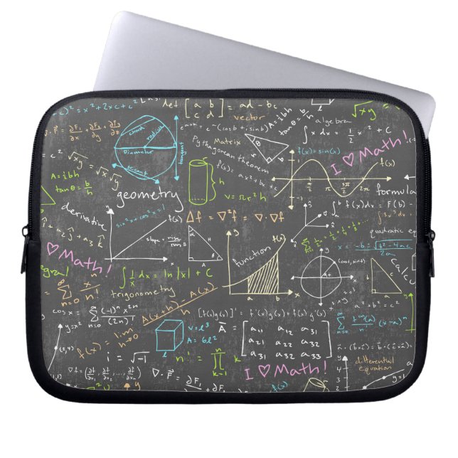 Math Lessons Laptop Sleeve (Front)