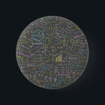 Math Lessons Pinback Button<br><div class="desc">Dozens of equations from various fields of math!</div>