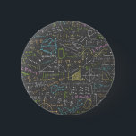 Math Lessons Pinback Button<br><div class="desc">Dozens of equations from various fields of math!</div>