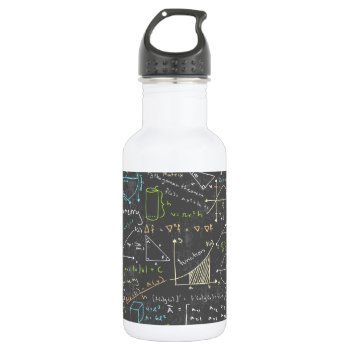 Math Lessons Stainless Steel Water Bottle by robyriker at Zazzle