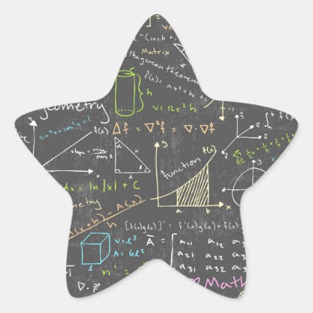Math Lessons Star Sticker