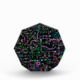 Math linear mathematics education circle acrylic award