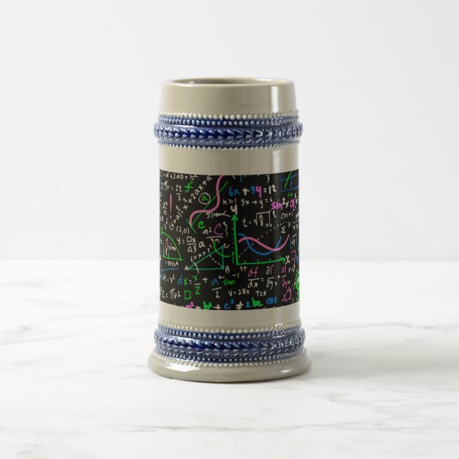 Math linear mathematics education circle beer stein (Center)