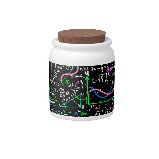 Math linear mathematics education circle candy jar (Front)