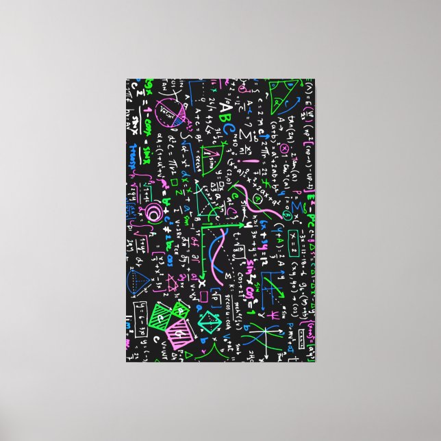math linear mathematics education circle canvas print (Front)