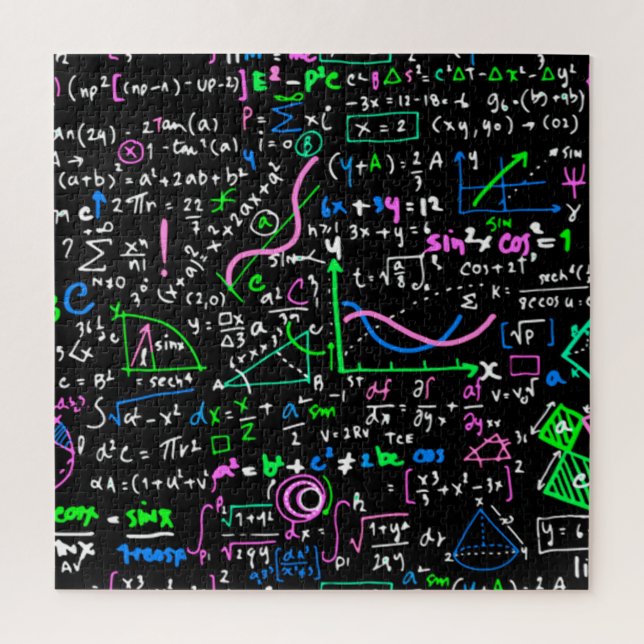 Math linear mathematics education circle jigsaw puzzle (Vertical)