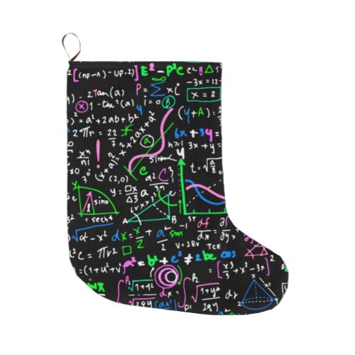 Math linear mathematics education circle large christmas stocking