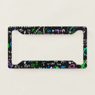 Math linear mathematics education circle license plate frame