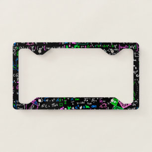 Math linear mathematics education circle license plate frame