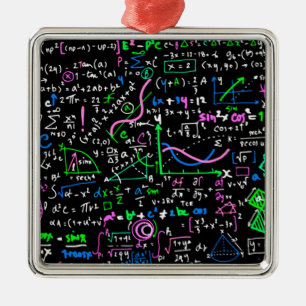 Math linear mathematics education circle metal ornament
