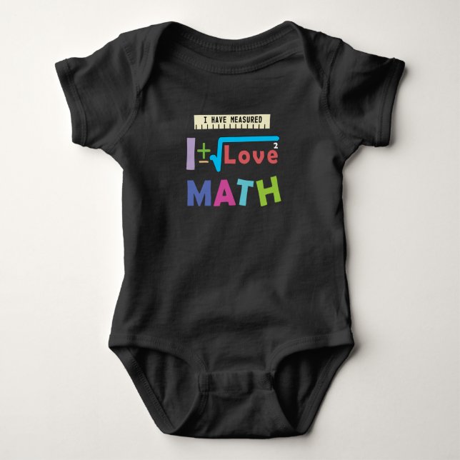Math Love Baby Bodysuit (Front)