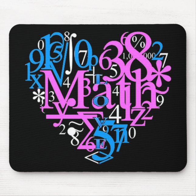 Math Love Mouse Pad (Front)