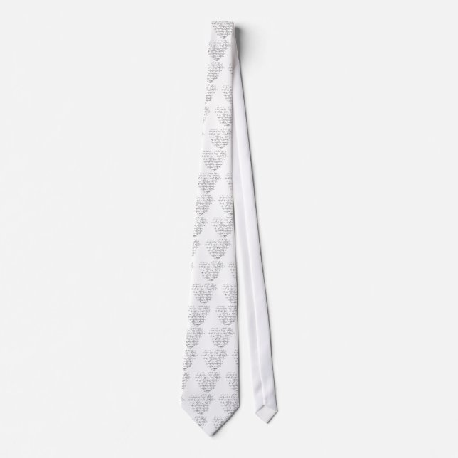 Math Love Neck Tie (Front)