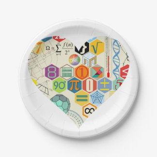 math love paper plate