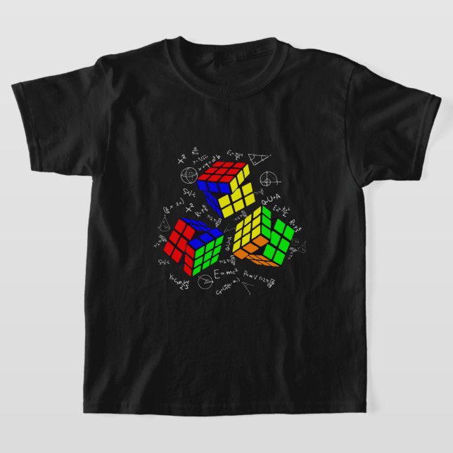 Math Lover Cuber Speed Cubing Puzzles Funny Cube G T-Shirt (Laydown)