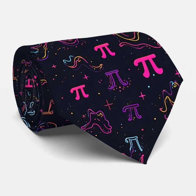  Math Lover Pi Day Neck Tie (Rolled)