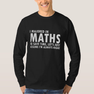 Math Major  Funny Mathematician  Nerd Science Stud T-Shirt