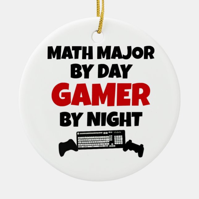 Math Major Gamer Ceramic Ornament (Front)