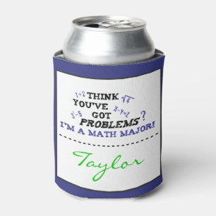 Math Major Graduation Funny Custom Can Cooler