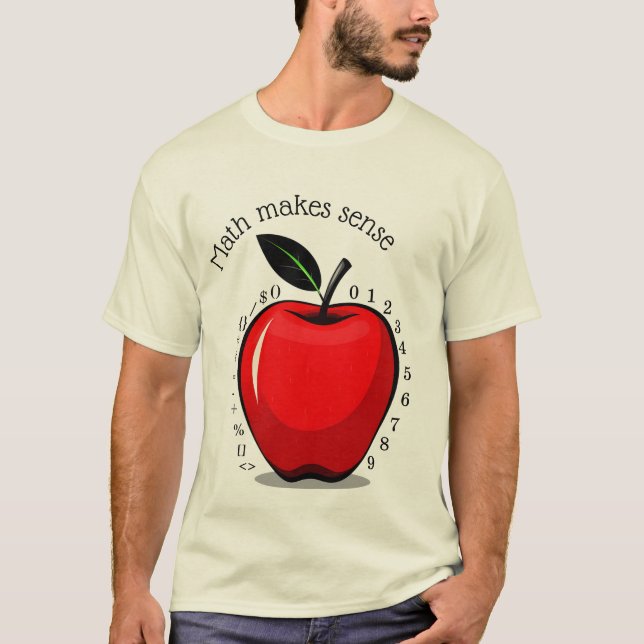 Math Makes Sense Teachers T-Shirt (Front)