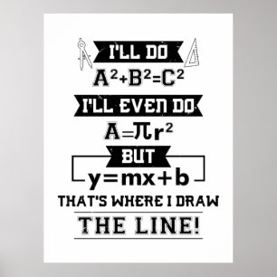 Math Math Teacher Gifts Poster